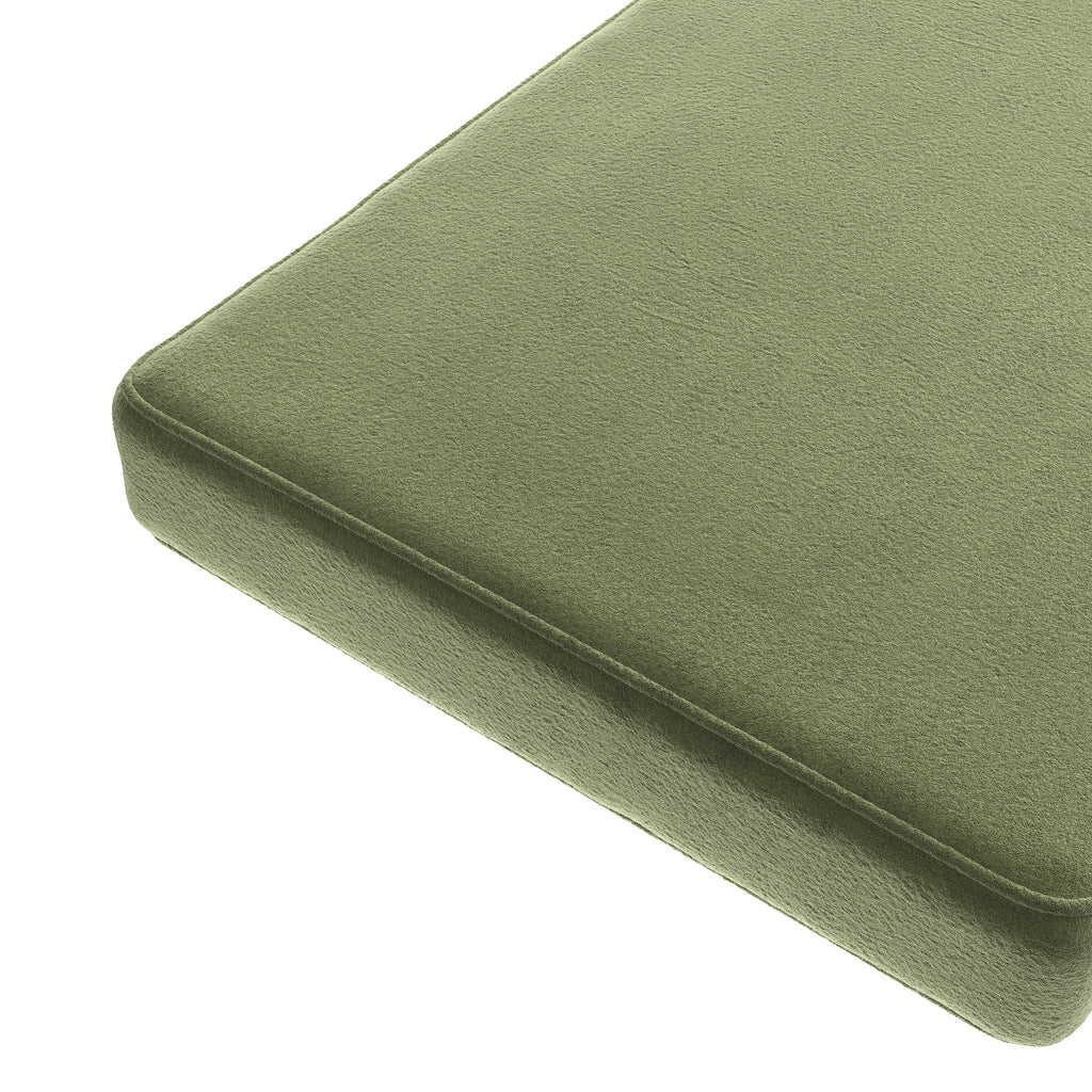 Custom Bench Cushion in Performance Velvet - Vineyard