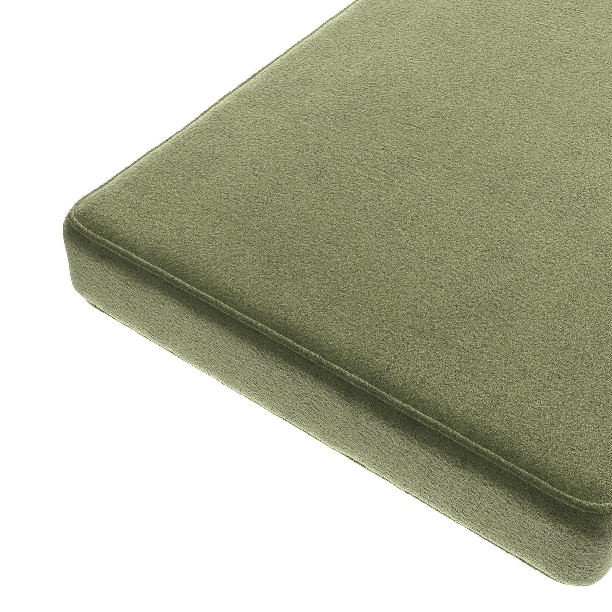 Custom Bench Cushion in Performance Velvet - Vineyard