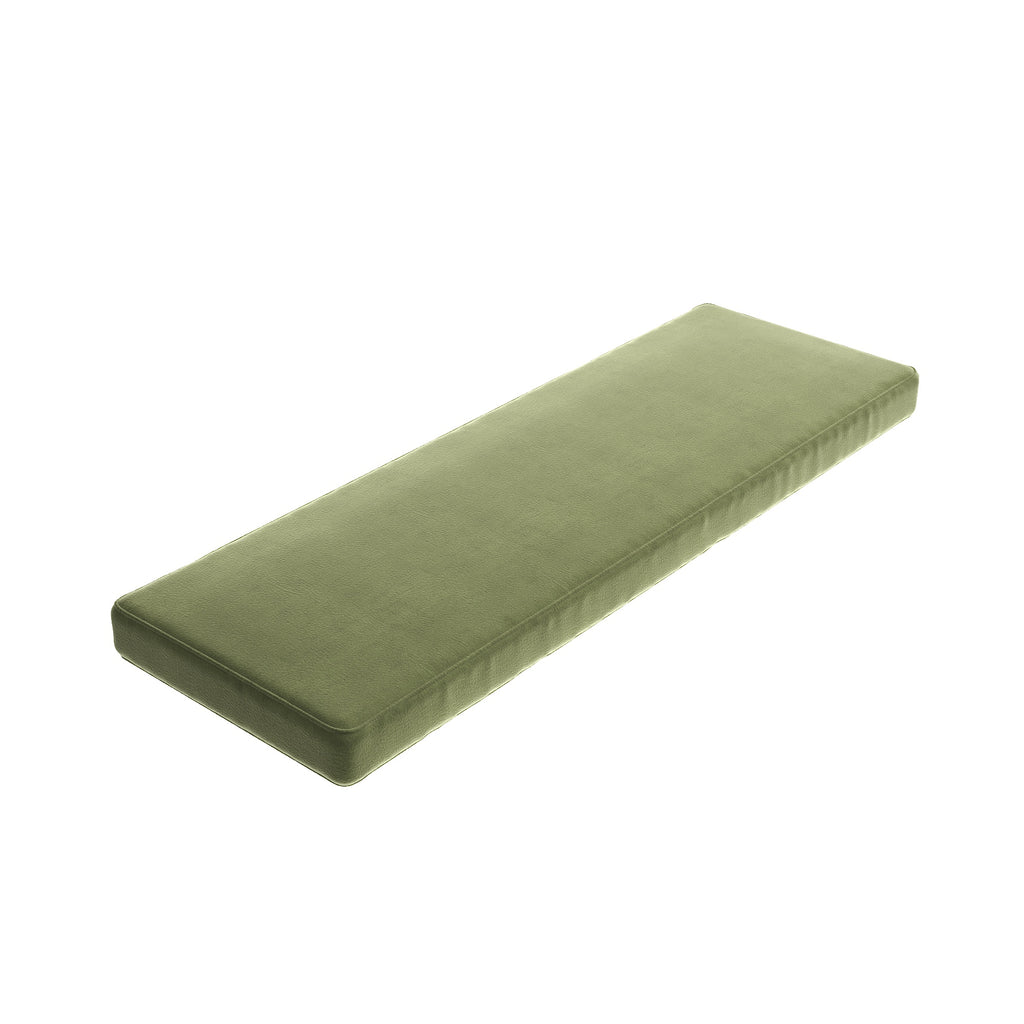 Custom Bench Cushion in Performance Velvet - Vineyard