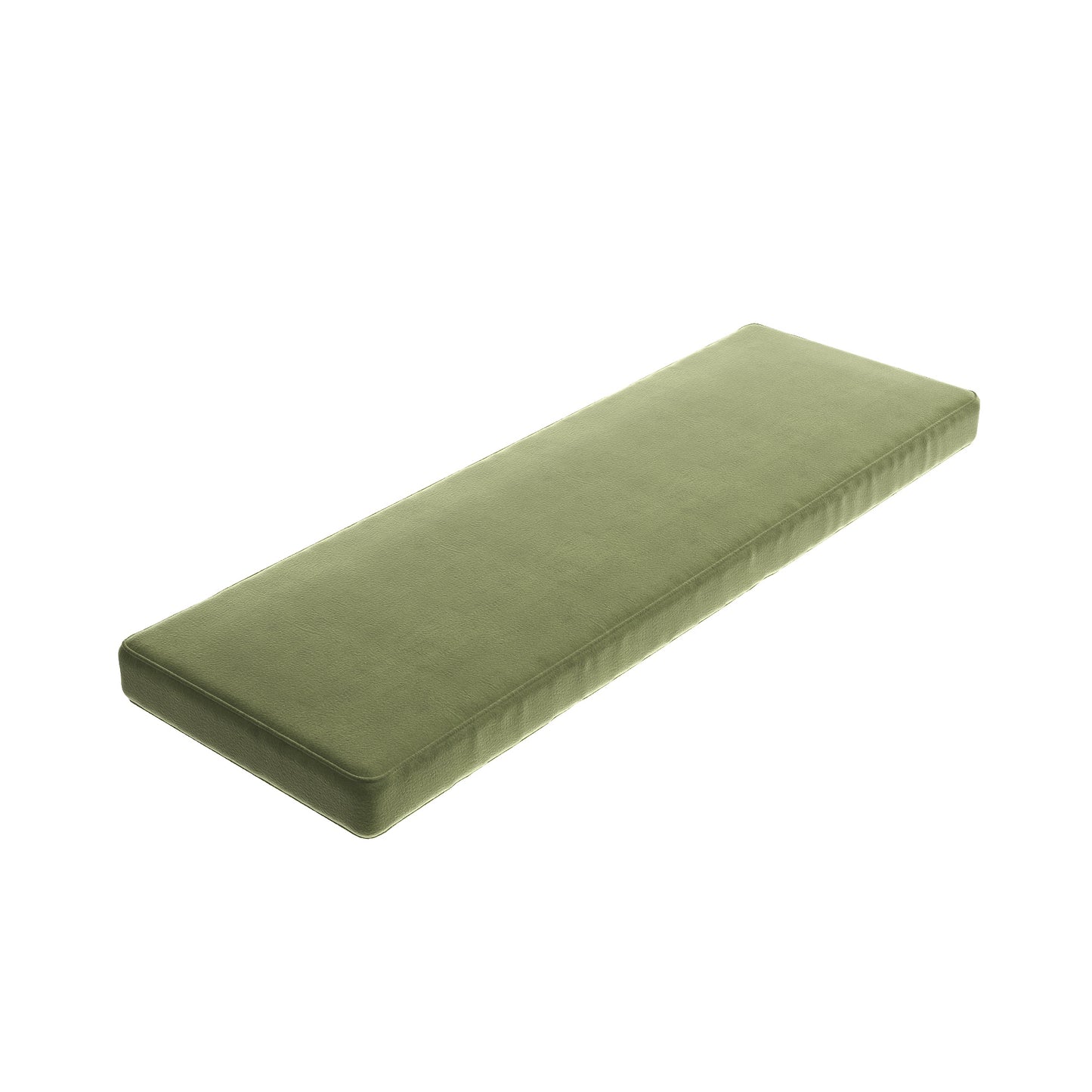 Custom Bench Cushion in Performance Velvet - Vineyard