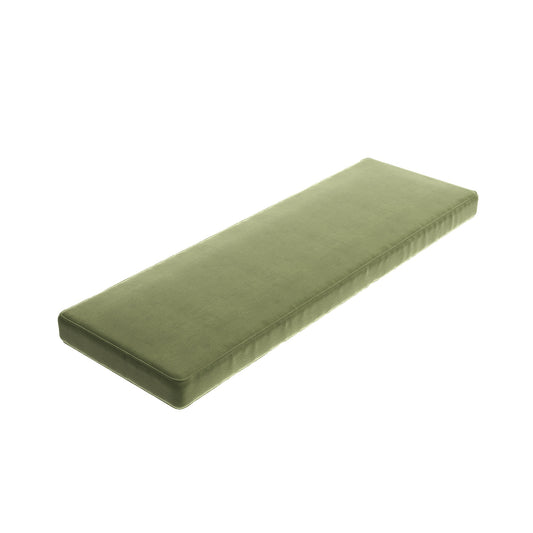 Custom Bench Cushion in Performance Velvet - Vineyard