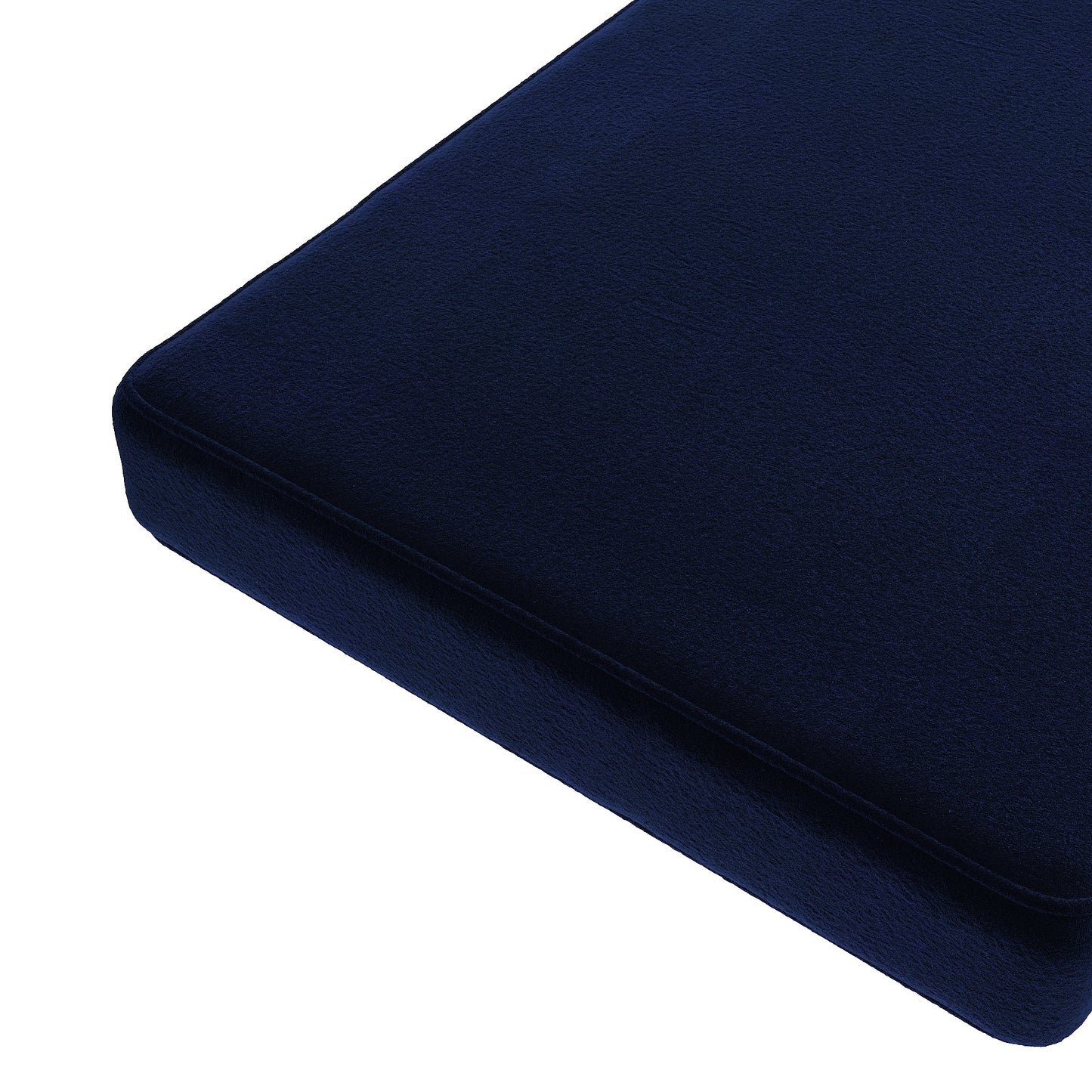 Custom Bench Cushion in Performance Velvet - River