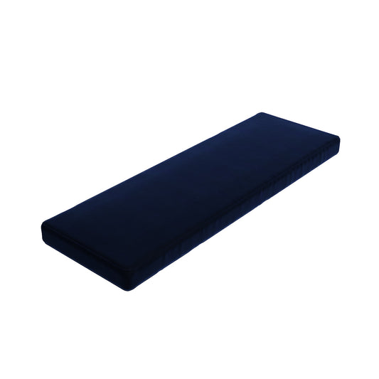 Custom Bench Cushion in Performance Velvet - River