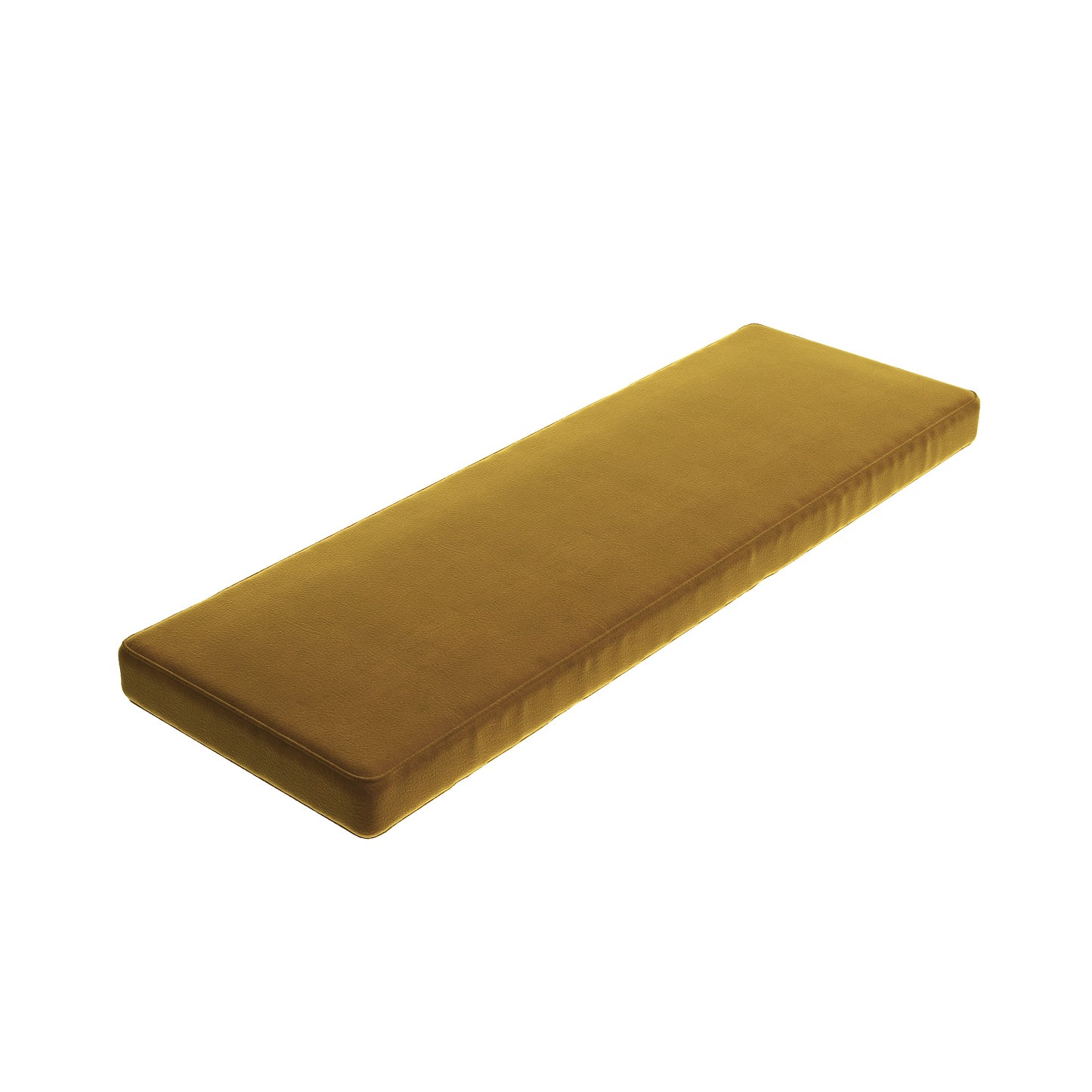 Custom Bench Cushion in Performance Velvet - Gold