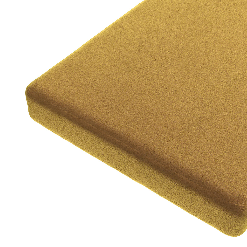 Custom Bench Cushion in Performance Velvet - Butternut