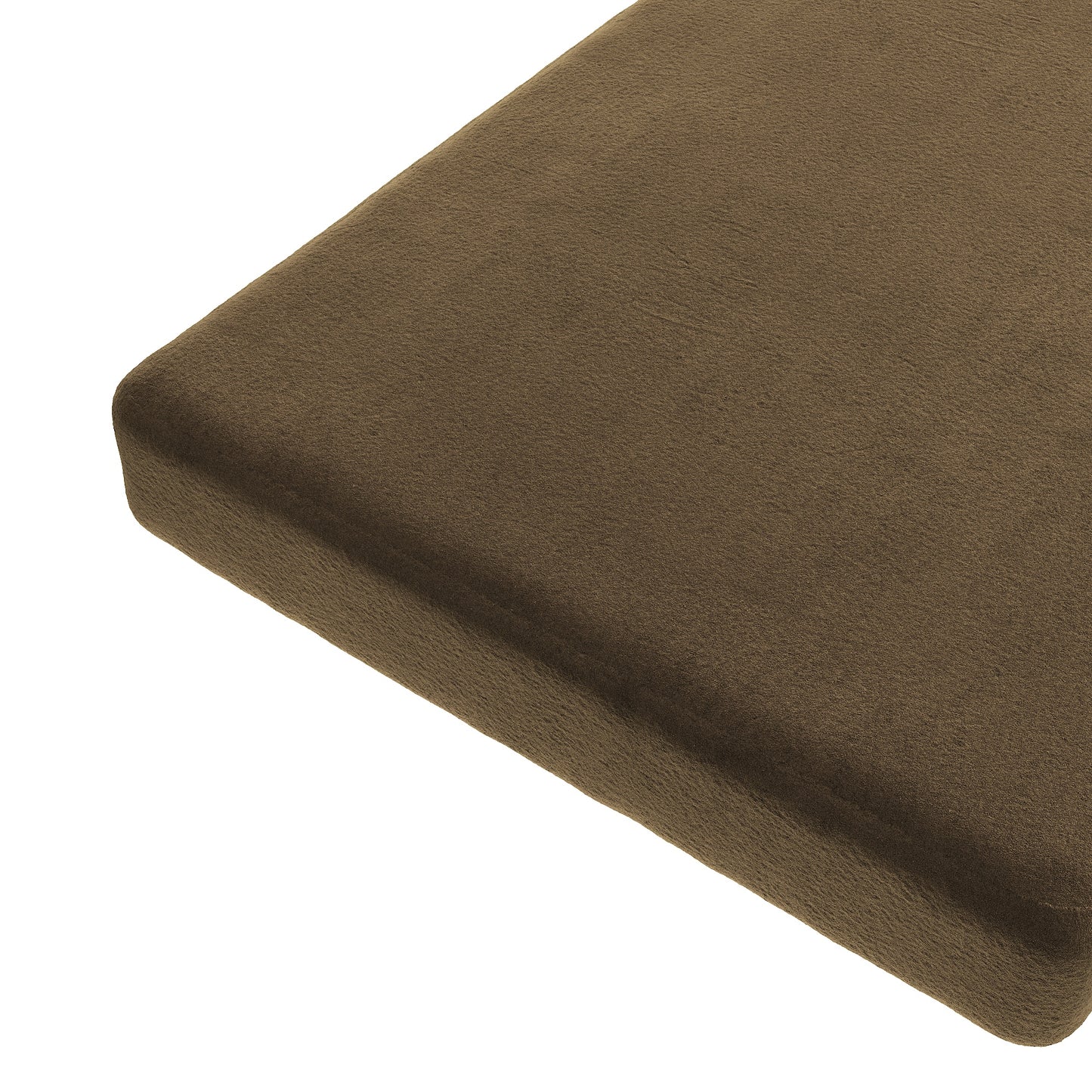 Custom Bench Cushion in Performance Velvet - Mushroom