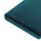 Custom Bench Cushion in Performance Velvet - Blue Oasis