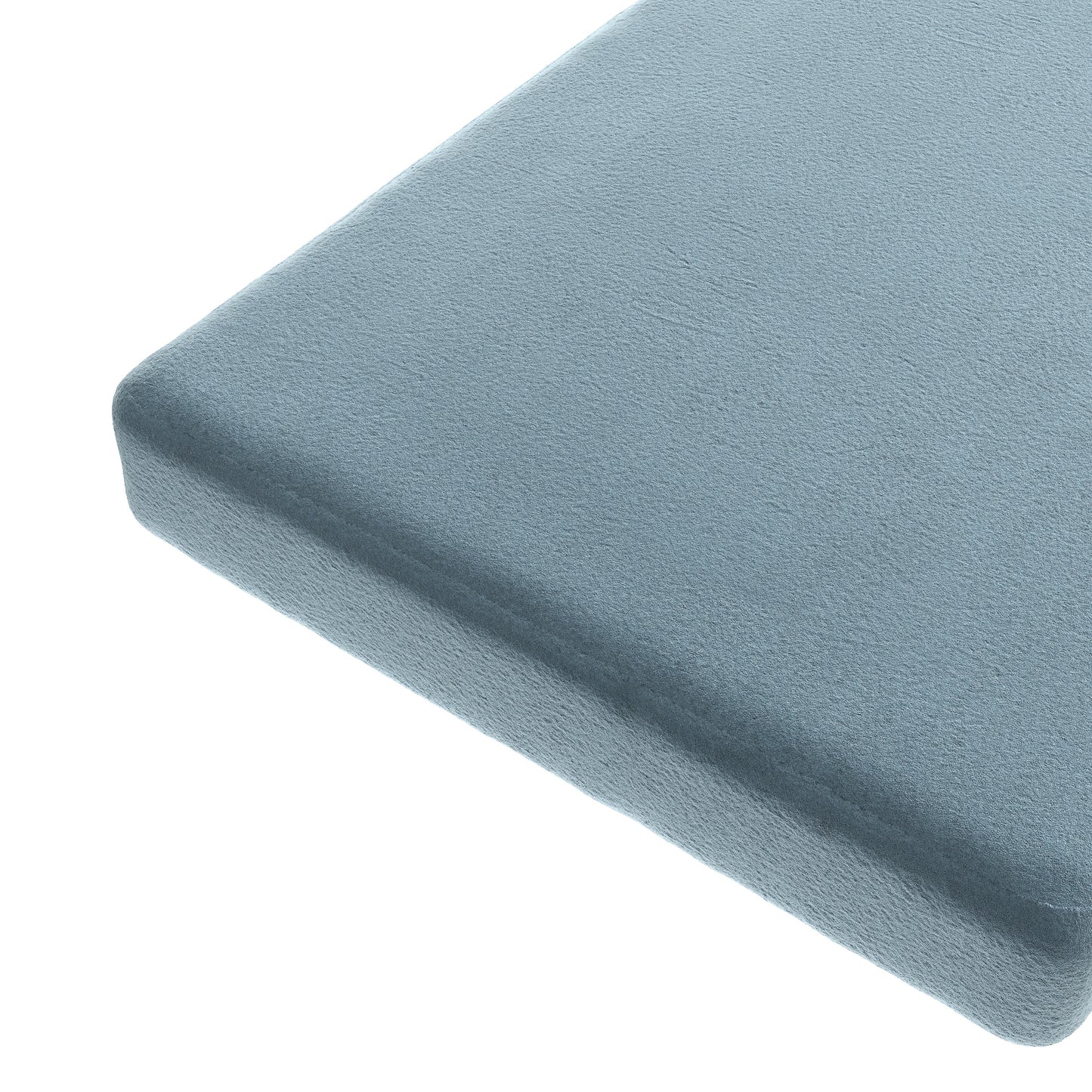 Custom Bench Cushion in Performance Velvet - Light Denim