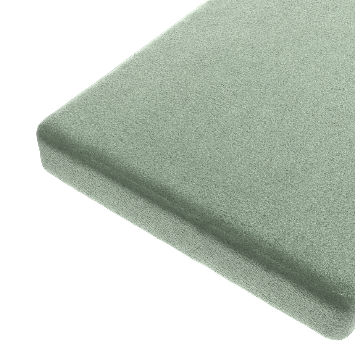 Custom Bench Cushion in Performance Velvet - Eucalyptus