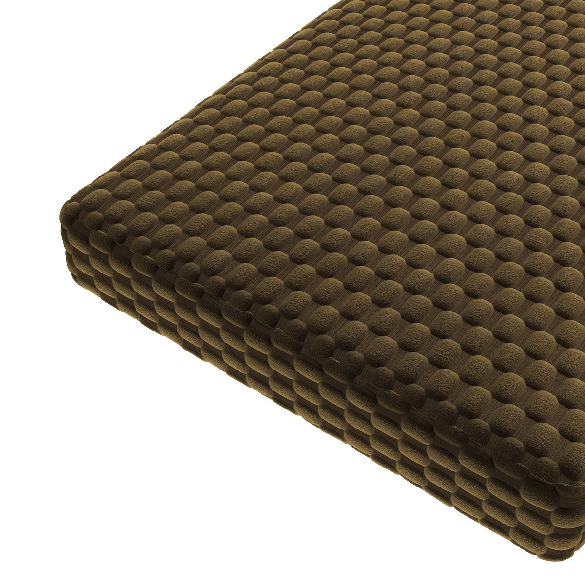Custom Bench Cushion in Check Mate - Ganache