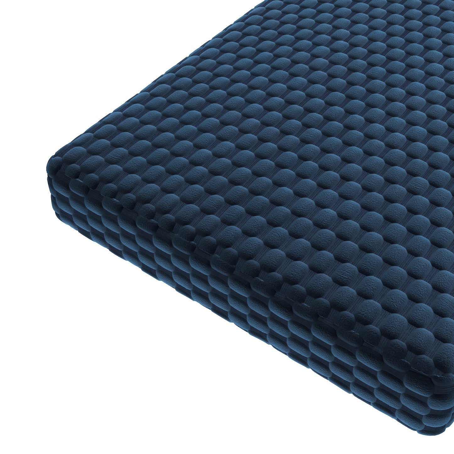 Custom Bench Cushion in Check Mate - Navy