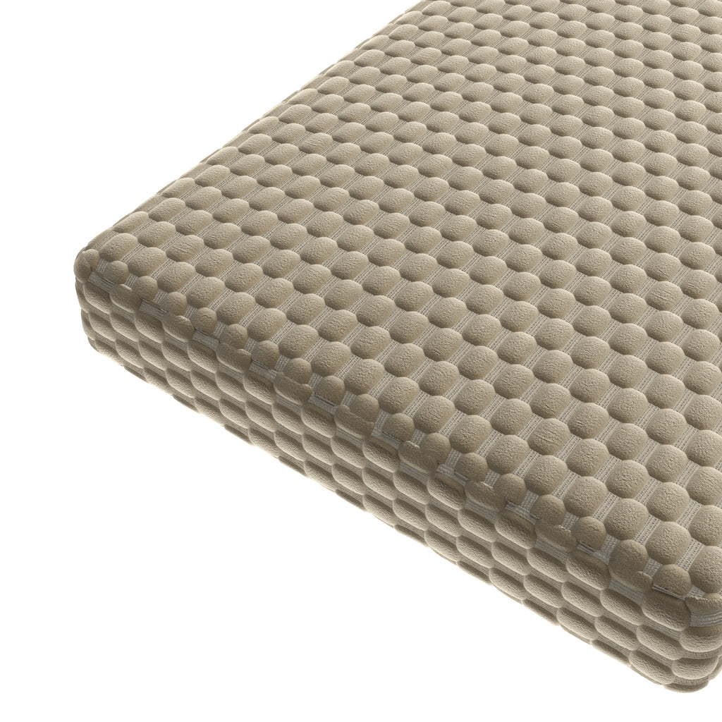 Custom Bench Cushion in Check Mate - Cream