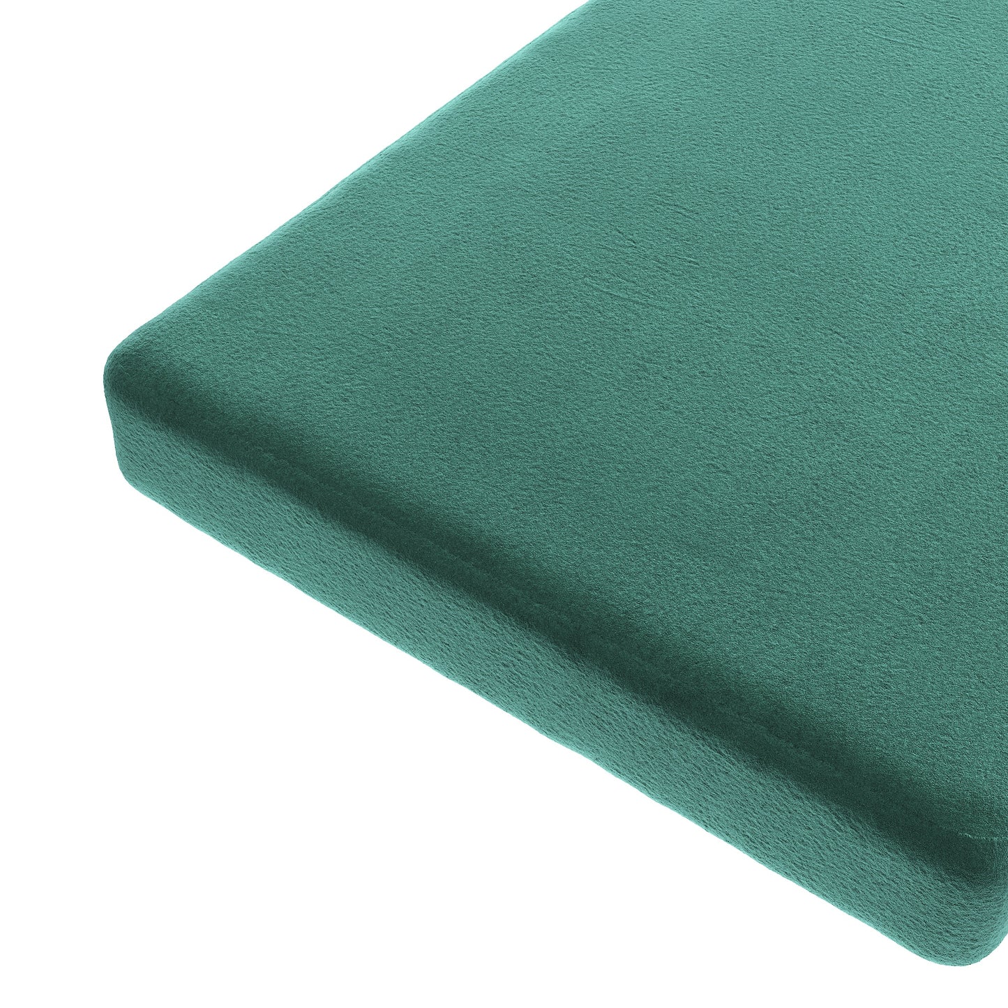 Custom Bench Cushion in Performance Velvet - Rainforest