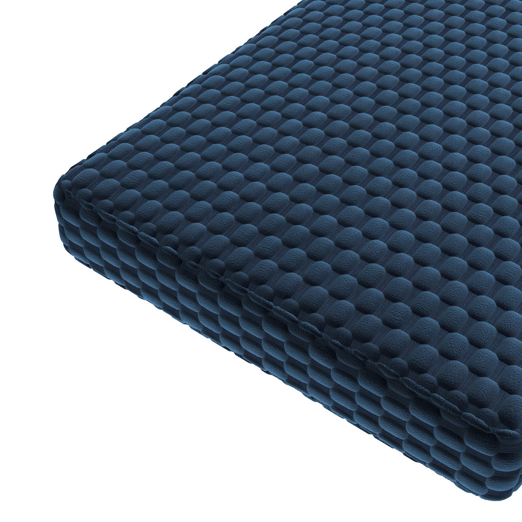 Custom Bench Cushion in Check Mate - Navy