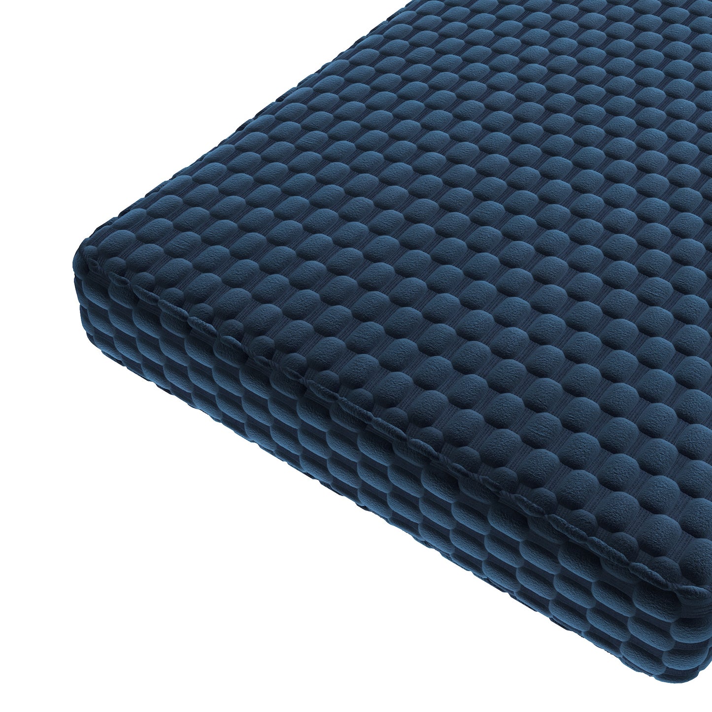 Custom Bench Cushion in Check Mate - Navy