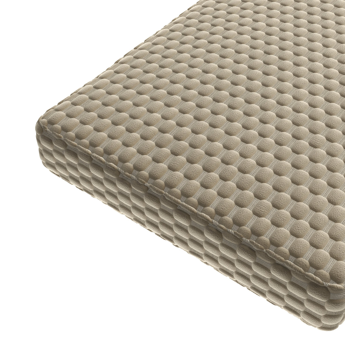 Custom Bench Cushion in Check Mate - Cream