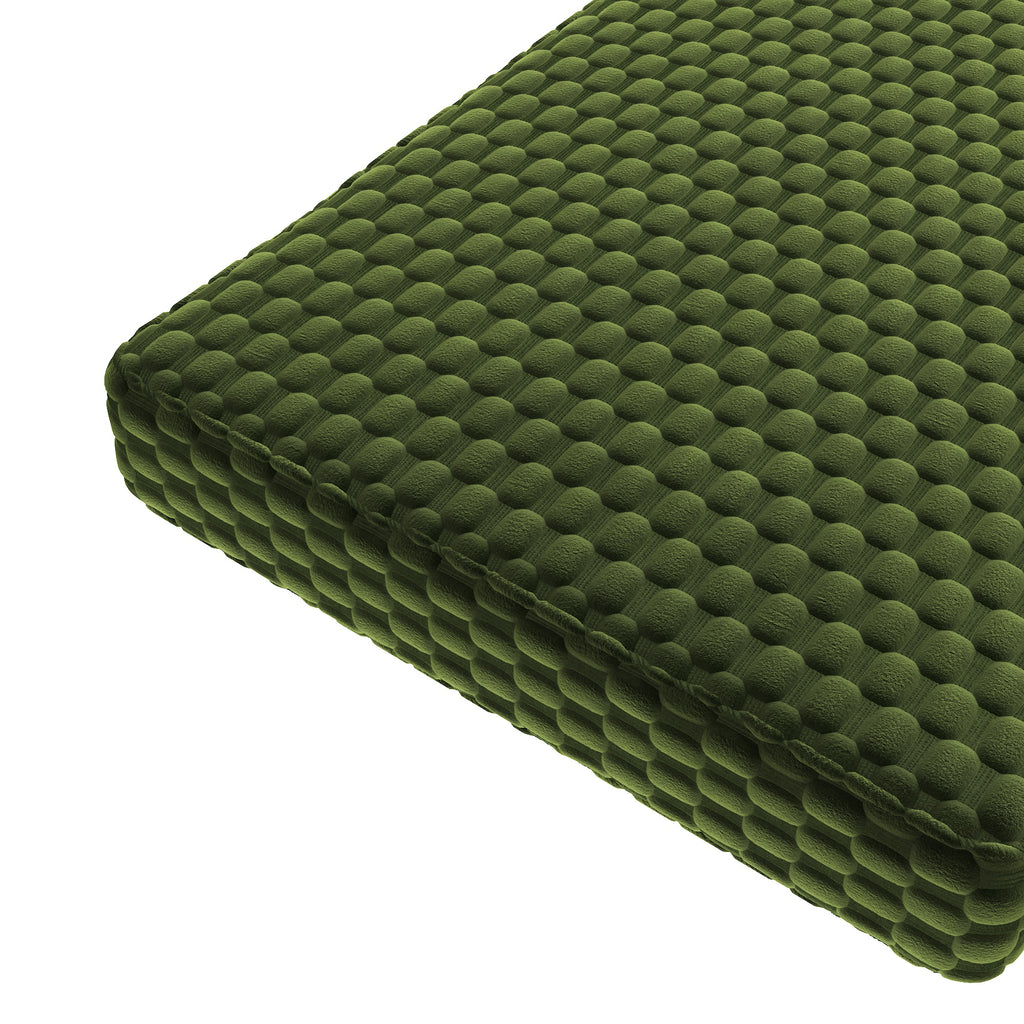 Custom Bench Cushion in Check Mate - Loden