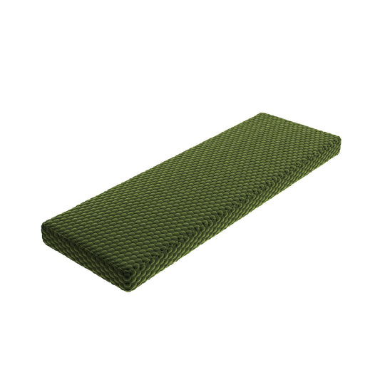Custom Bench Cushion in Check Mate - Loden