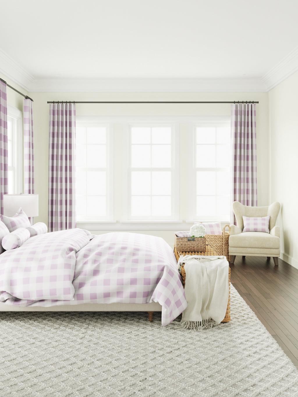 Duvet Cover in Lilac Buffalo Check