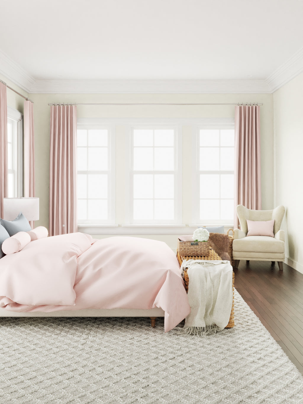 Convertible Drapery in Classic Linen - Blush