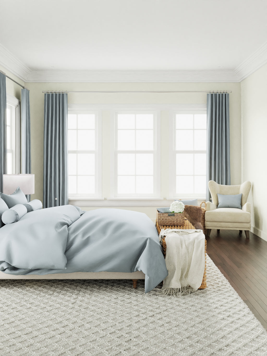 Ruffle Bedskirt in Classic Linen - Storm