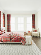 Convertible Drapery in Tartan - Redwood