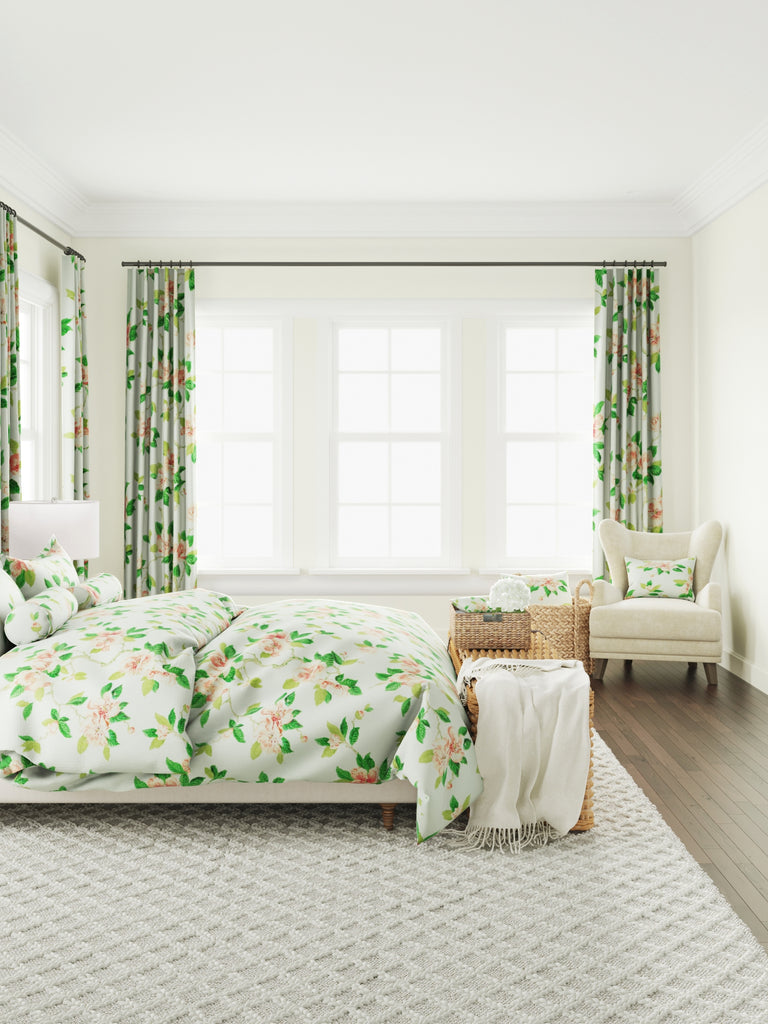 Duvet Cover in Grandma's Floral - Coral