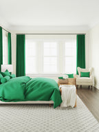 Tailored Bedskirt in Lush Linen - Malachite