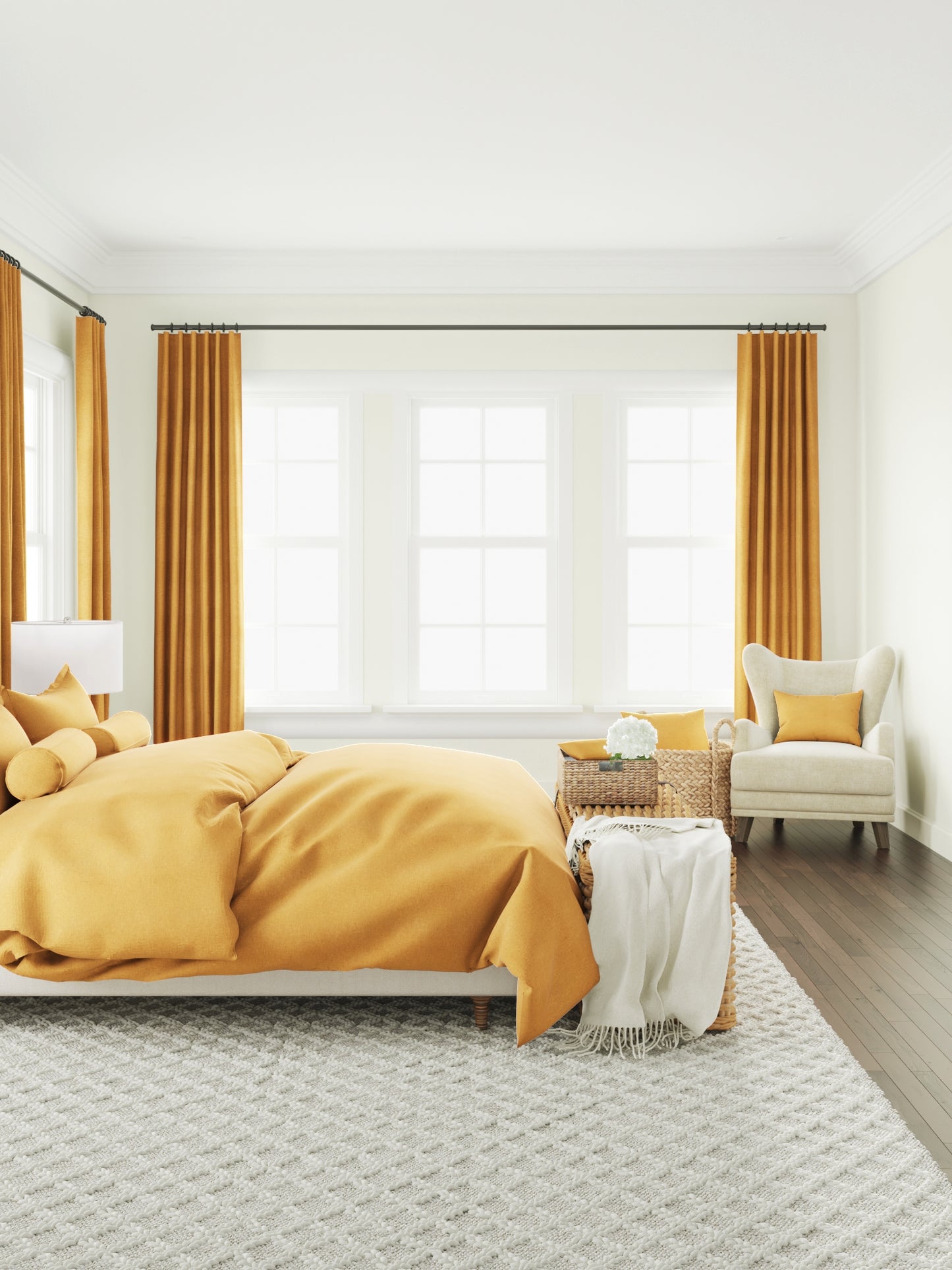 Convertible Drapery in Lush Linen - Turmeric