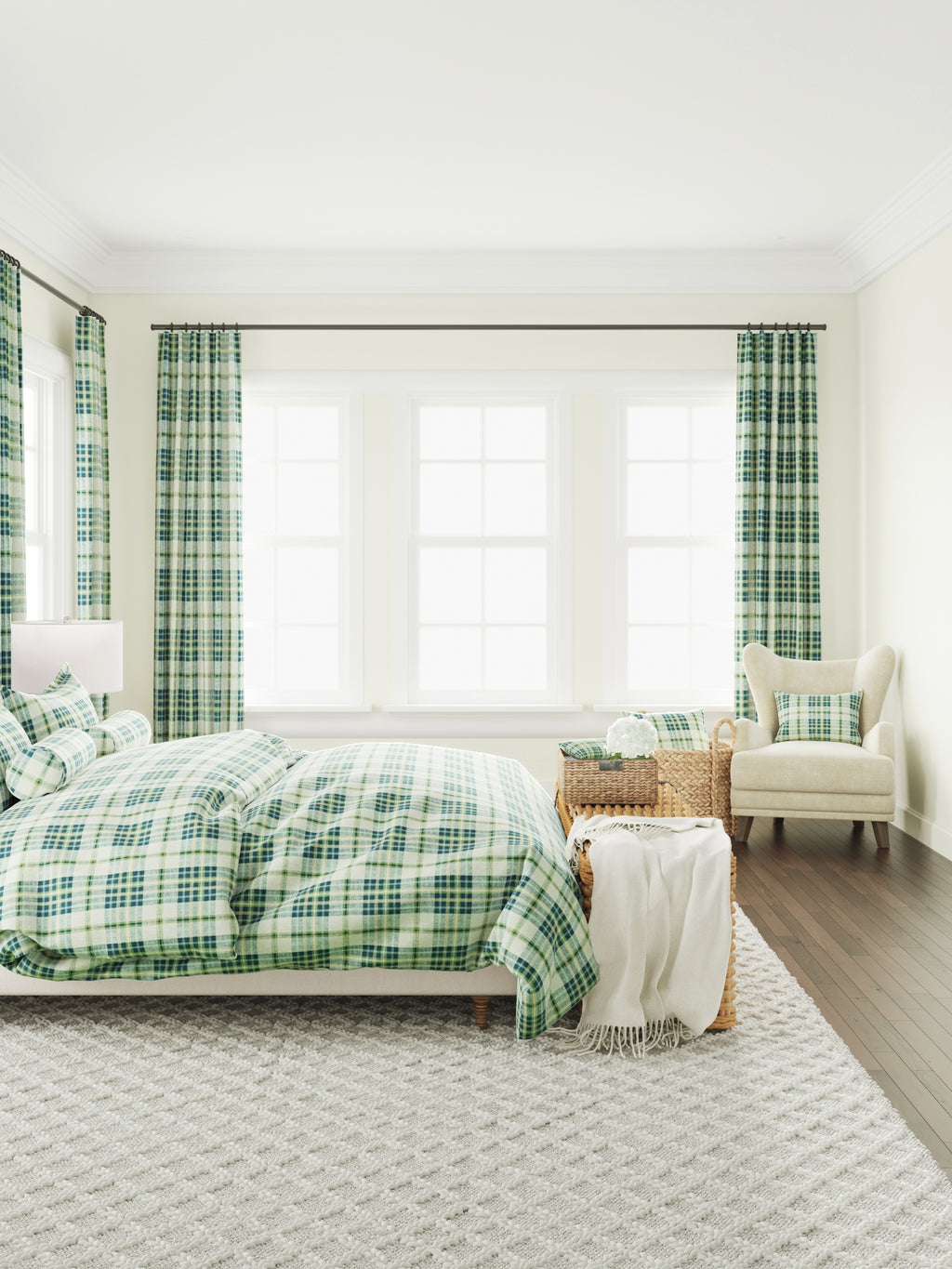 Duvet Cover in Summer Plaid - Twilight