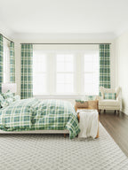 Large Lumbar Pillow in Summer Plaid - Twilight
