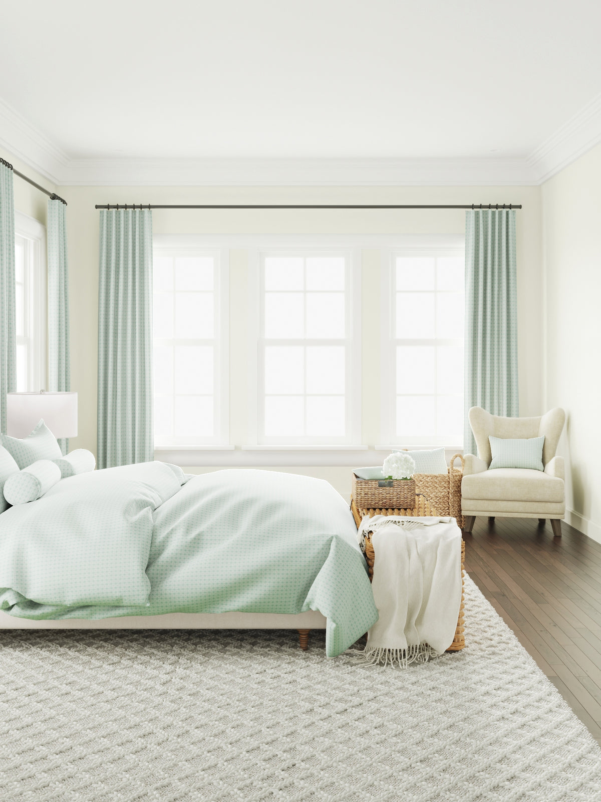 Pillow Sham in Luxe Gingham - Spa