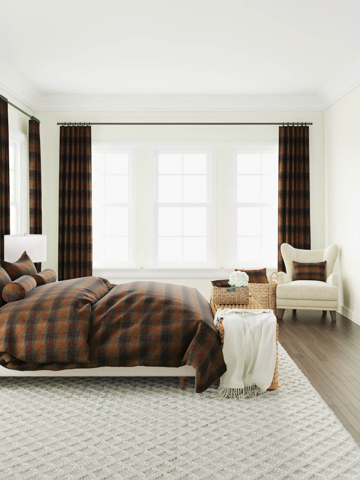 Pillow Sham in Cozy Cabin - Pumpernickel