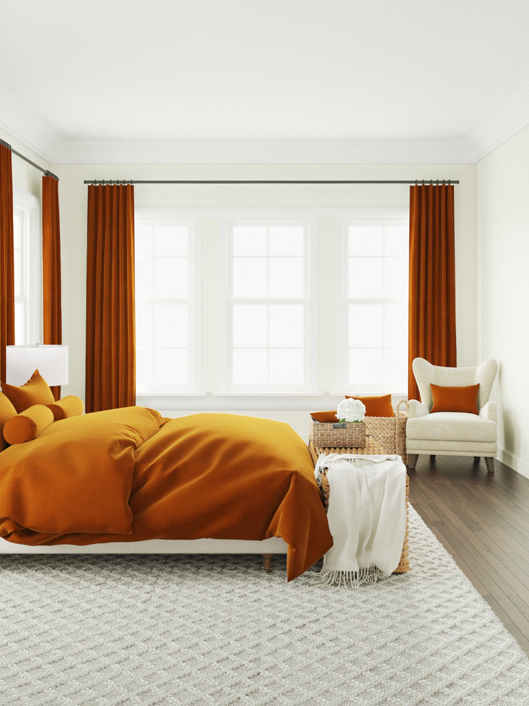 Tailored Bedskirt in Classic Velvet - Amber