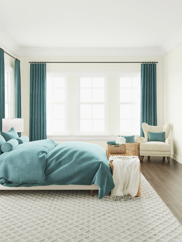 Convertible Drapery in Classic Velvet - Seaside