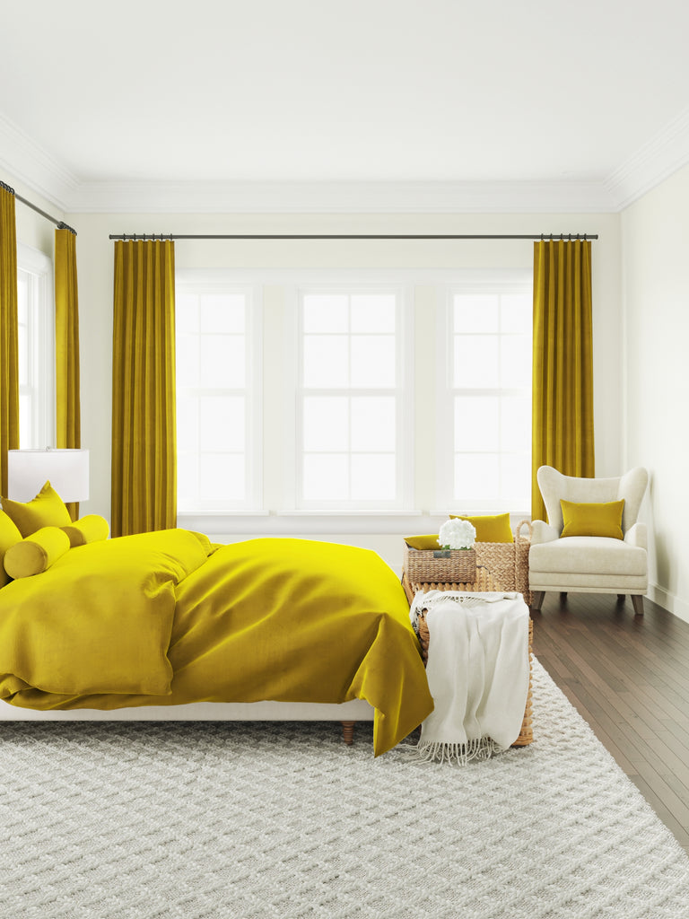 Bolster Pillow in Classic Velvet - Citron