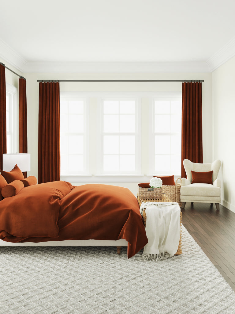 Convertible Drapery in Classic Velvet - Spice