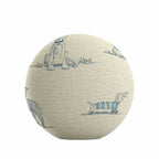 Circular Throw Pillow in Duffy - Bone