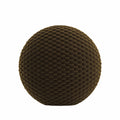 Circular Throw Pillow in Check Mate - Ganache