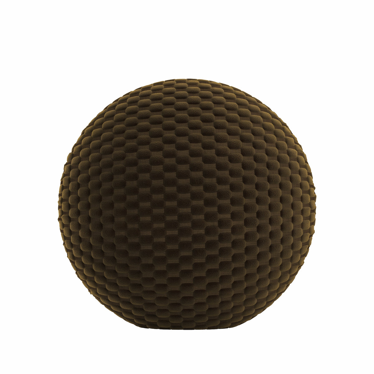 Circular Throw Pillow in Check Mate - Ganache