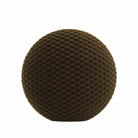 Circular Throw Pillow in Check Mate - Ganache