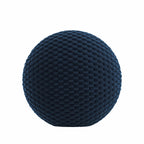 Circular Throw Pillow in Check Mate - Navy