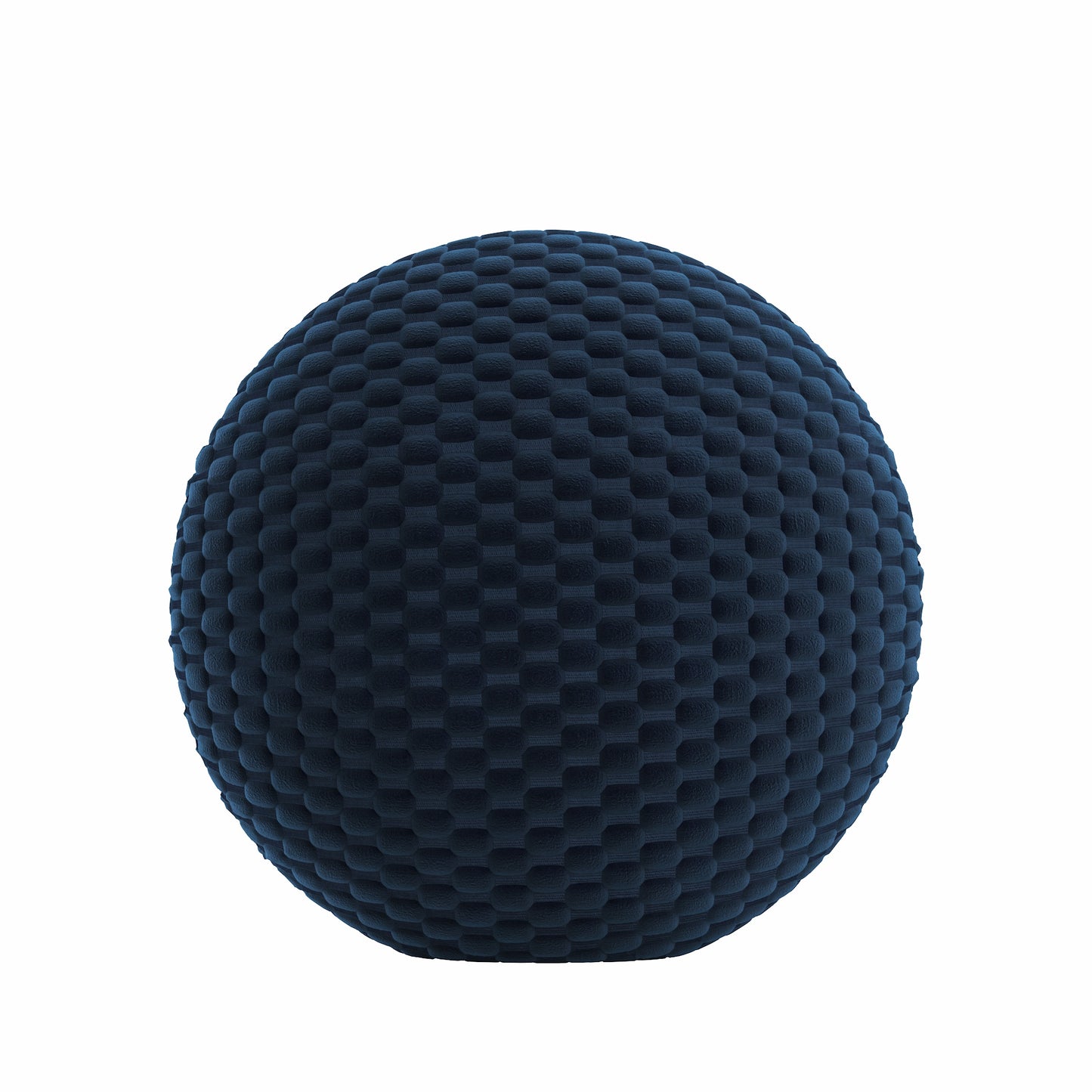 Circular Throw Pillow in Check Mate - Navy