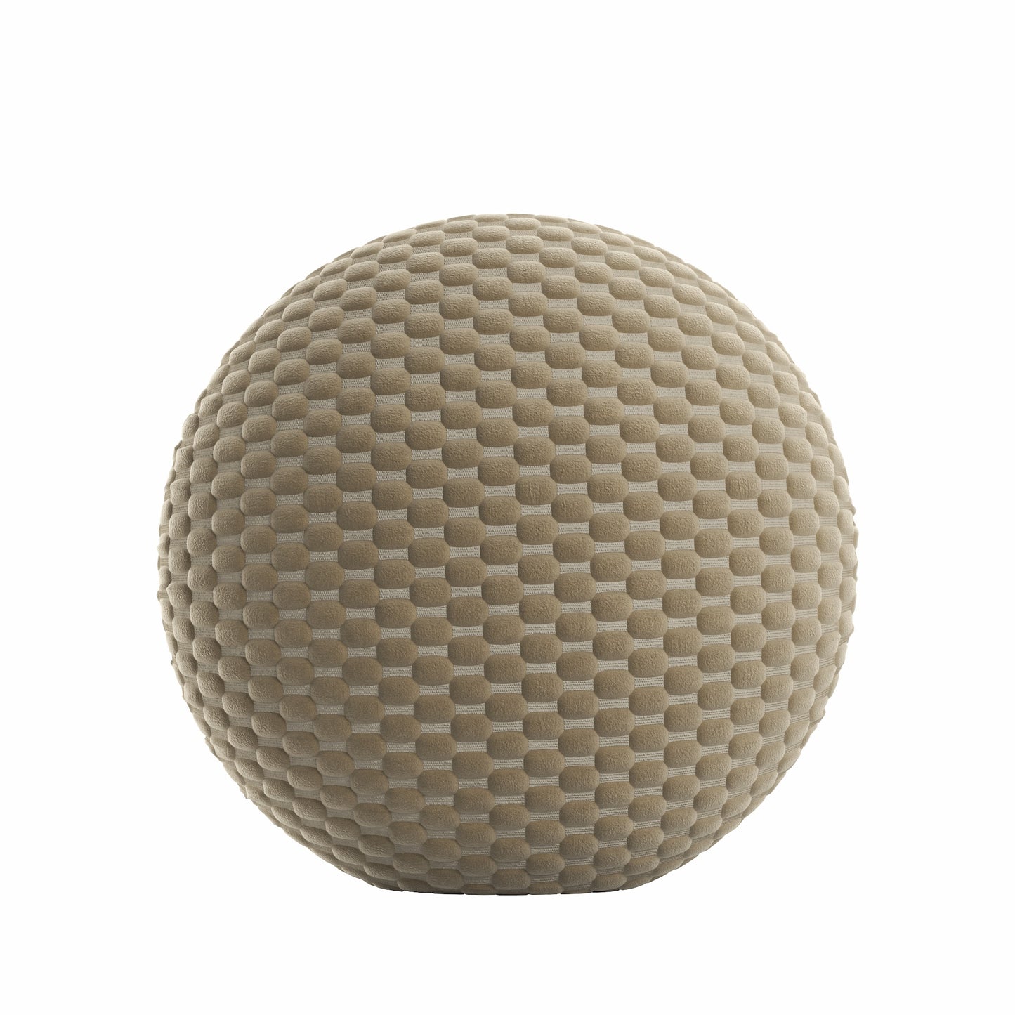 Circular Throw Pillow in Check Mate - Cream