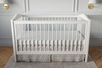 Tailored Bedskirt in Trellis Like It Is - Beige