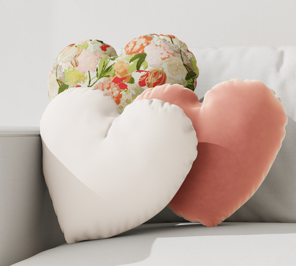 Heart Pillow in Baldwin - Ballet Slipper