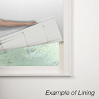 Flat Roman Shade in Classic Linen - Optic White