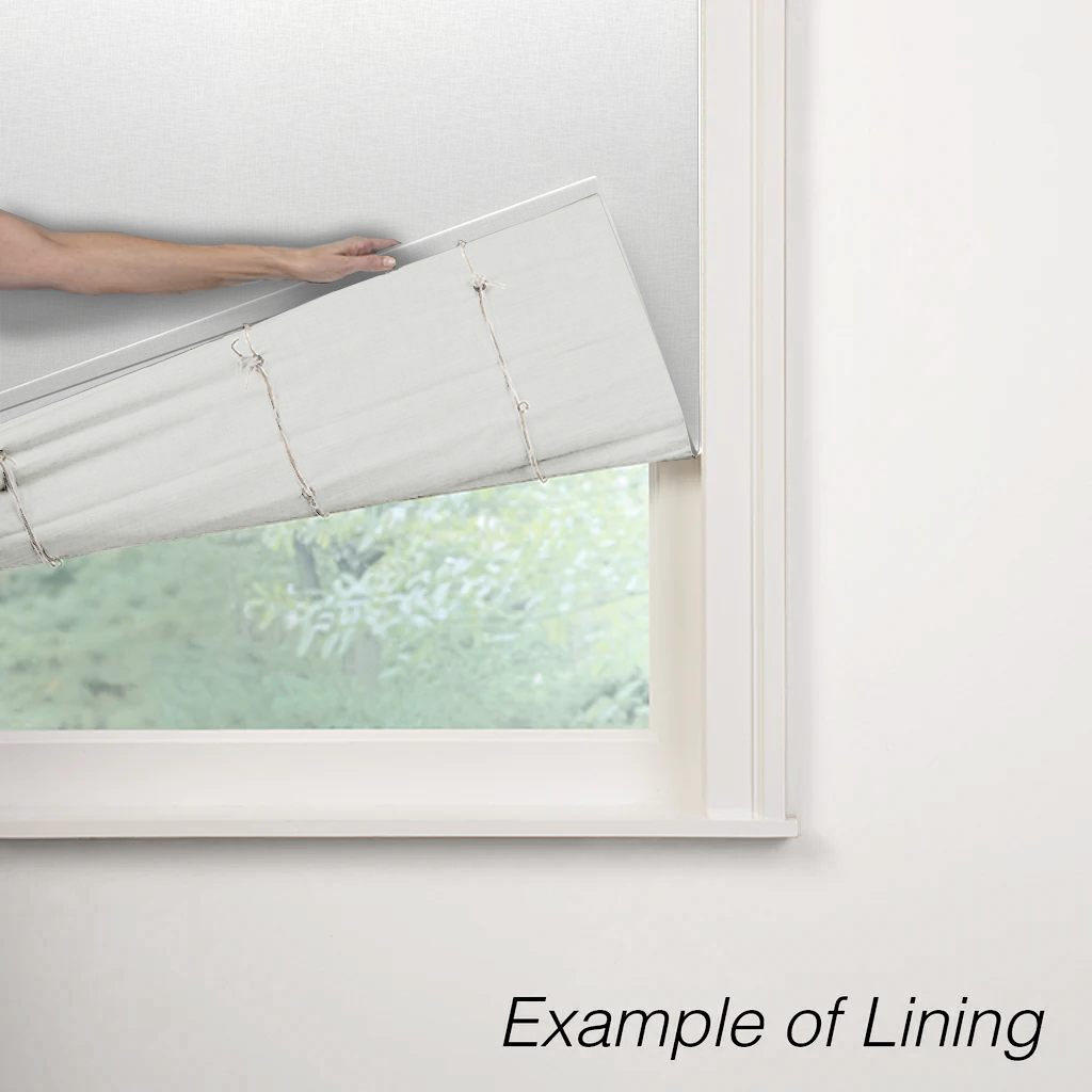 Flat Roman Shade in Classic Linen - Optic White
