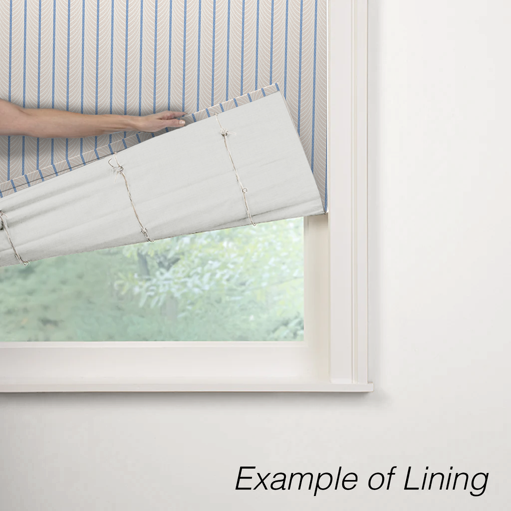 Flat Roman Shade in Ophelia - Blue