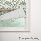 Flat Roman Shade in Fleur De Leaf - True Blue